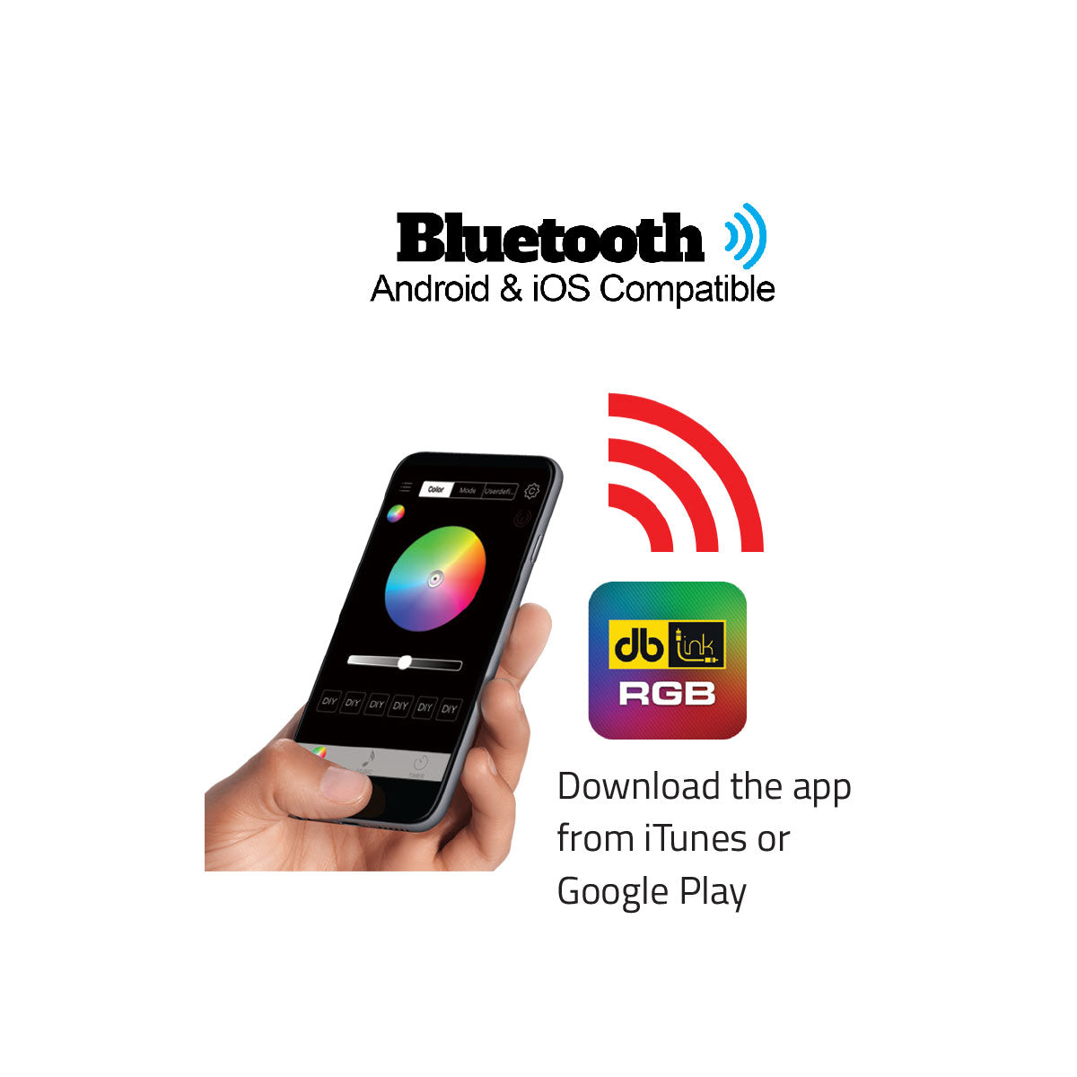 Módulo de control DB DRIVE RGB con Bluetooth de 8 salidas