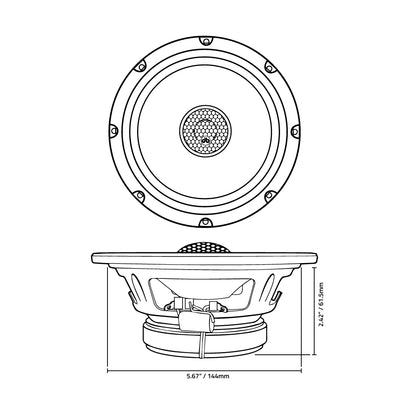 Bocinas Marinas Coaxiales 
DB DRIVE 6.5 WDX6MOTO